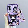 KEYSION Shockproof Case for VIVO Y04 with Lanyard Soft Silicone Cute 3D Cartoon Doll Phone Cover for VIVO Y29s 5G