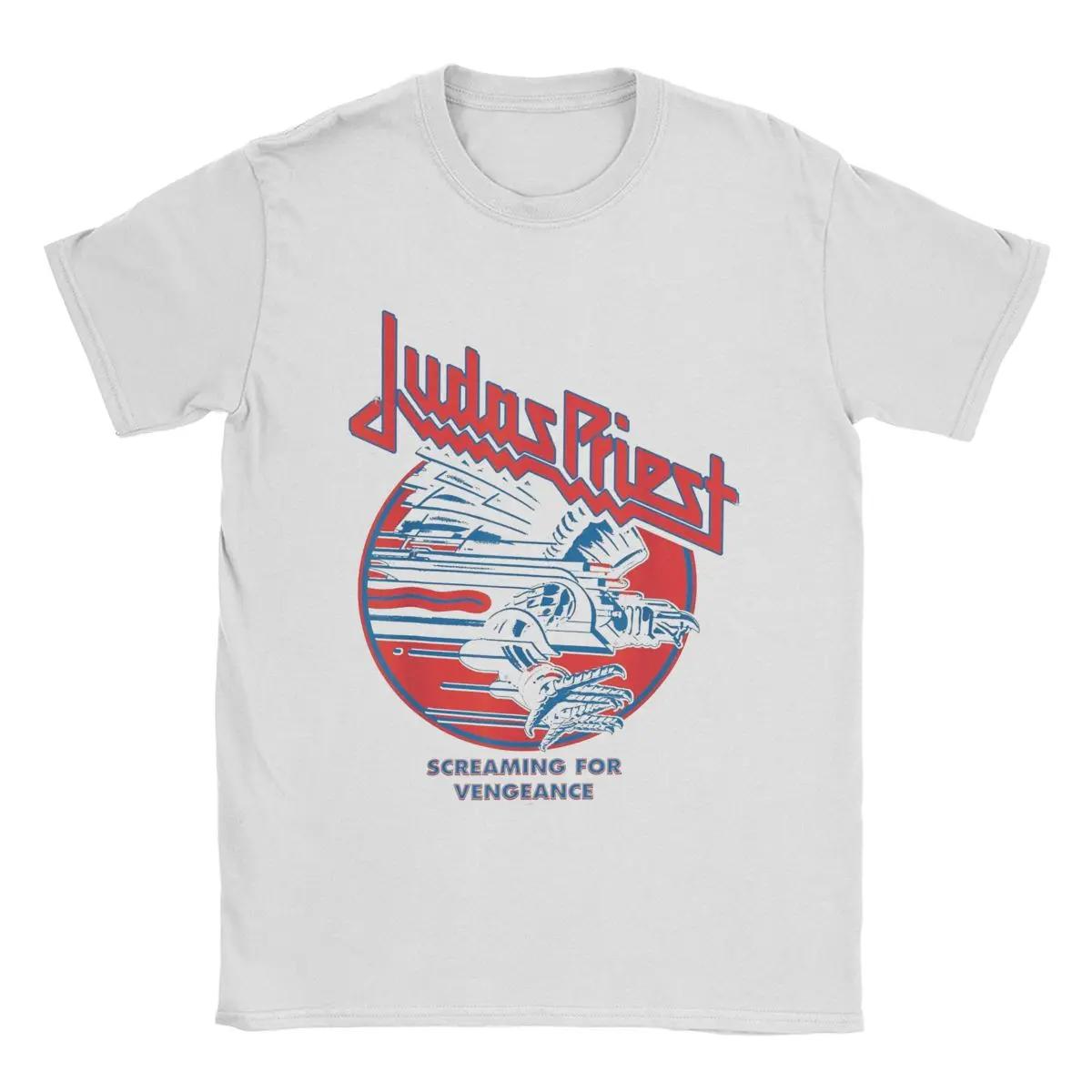 

Футболки Judas Priest для мужчин, хлопковые забавные футболки с круглым вырезом, футболки с коротким рукавом, одежда с графикой 4XL