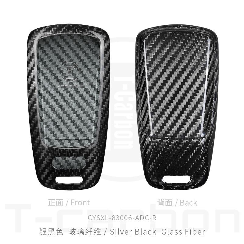 Breloczek do kluczy samochodowych A3 8p 8l A4 B6 B7 A1 A6 C5 C6 C7 C8 4f A7 S3 8v A5 B9 Tt Mk2 Q7 RS Q5 Q8 Pokrowiec Obudowa z włókna węglowego na kluczyk samochodowy