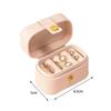 Piele PU Fată Portabil Mini Bijuterii Cercei Cercei cu șurub Cutie de Bijuterii Organizator