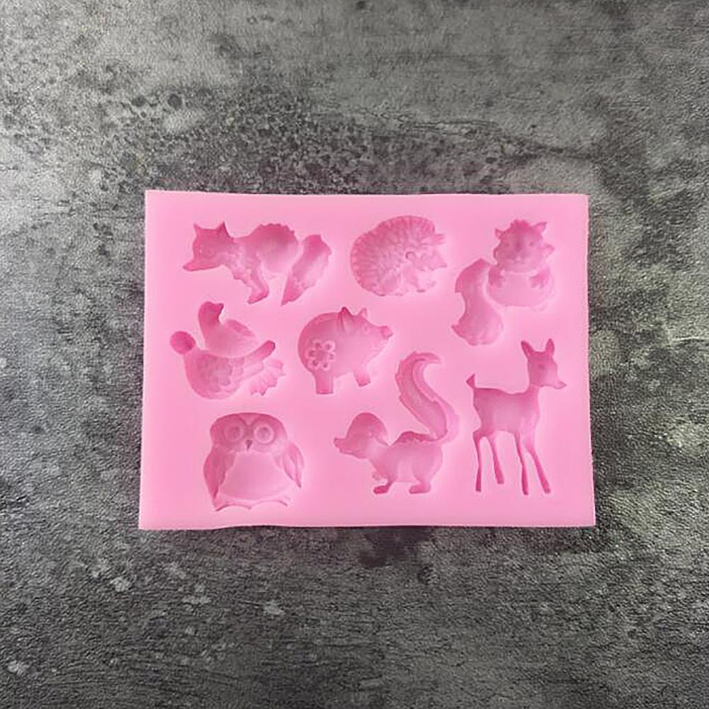 Bufniță Veveriță Cerb Formă din silicon pentru prăjituri Fondant Bomboane Ciocolată Instrument de copt DIY