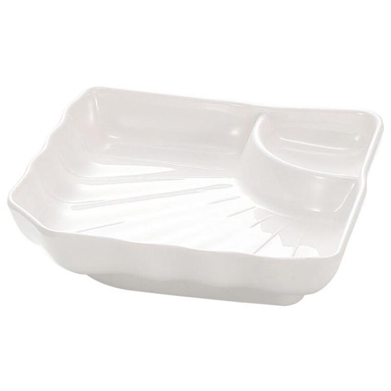 Japanese Style Melamine Double Divided Snack Plate