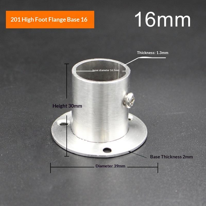 

2Pcs/Lot 19Mm 22Mm 25Mm 32Mm Stainless Steel Flange Seat For Cloth Hanger Wall Base For Conbinet Tube Base Funiture Hardware 16mm