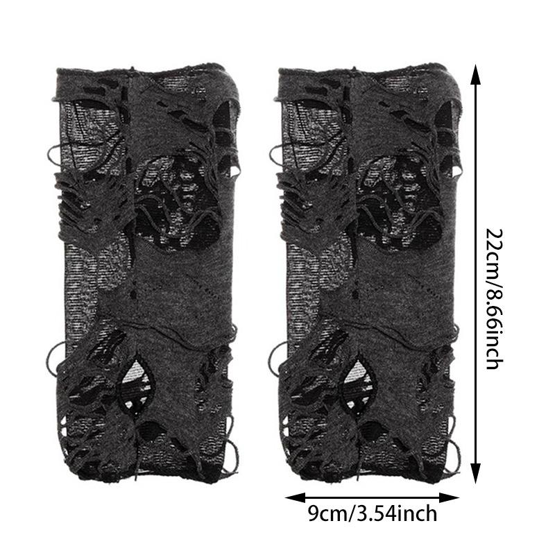Damen Sexy Gothic Schwarz Langhandschuh Punk Fingerlose Handschuhe Hip Pop Jazz Disco Fäustlinge Clubwear Tanz Cosplay Kostüme