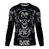 Męska koszulka z długim rękawem O-neck czaszka terroru 3D SLAYER Nadruk Trend uliczny Styl Harajuku Hip Hop Odzież Bluza Top