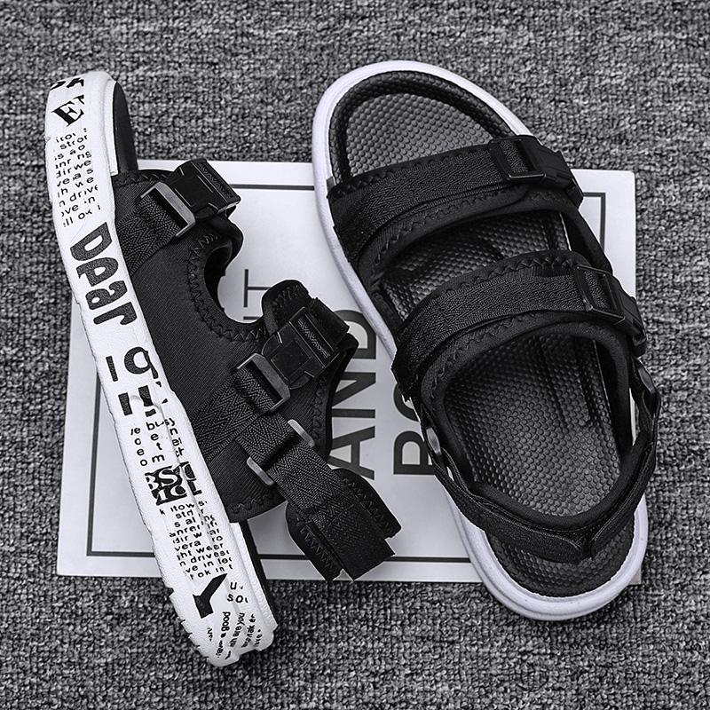 

Мужские сандалии, новые летние нескользящие уличные сандалии на мягкой подошве, модная пляжная обувь, повседневные легкие удобные шлепанцы 44