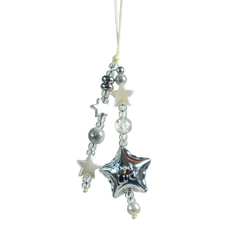 

Fashion Keychain Acrylic Beads Star Phone Charm Bag Decoration Car Keyring Handbag Ornament for Women Girl 1