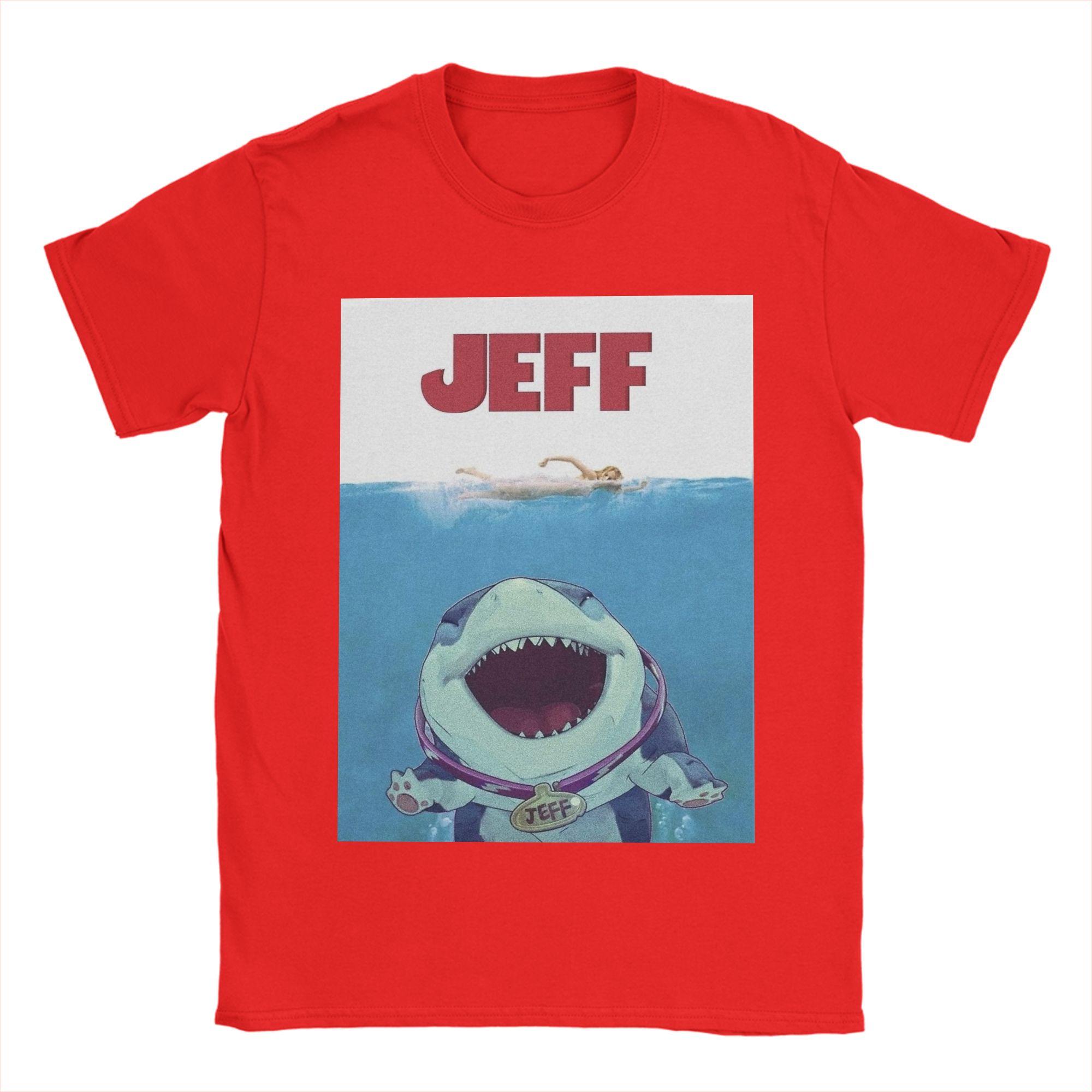 

Men Jeff The Land Shark Movie T Shirts Cotton Tops Vintage Short Sleeve Round Collar Tees Plus Size TShirts M