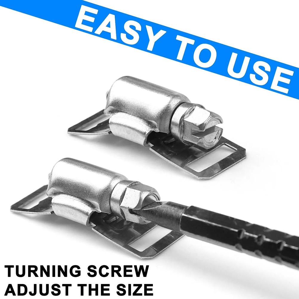 9.8ft Adjustable Large Hose Clamps Worm Gear Stainless Steel Clamp 6 Fasteners Large Adjustable Worm Gear Band Hose