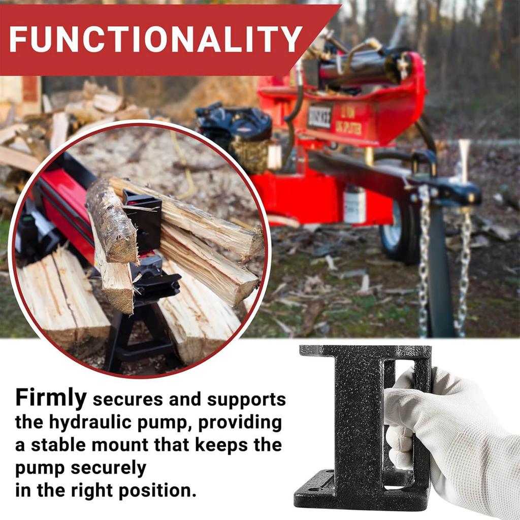Splitter Pump Bracket for 5-7HP Engines Rapid Installation Hydraulic Wood Splitter Pump Mount Bracket