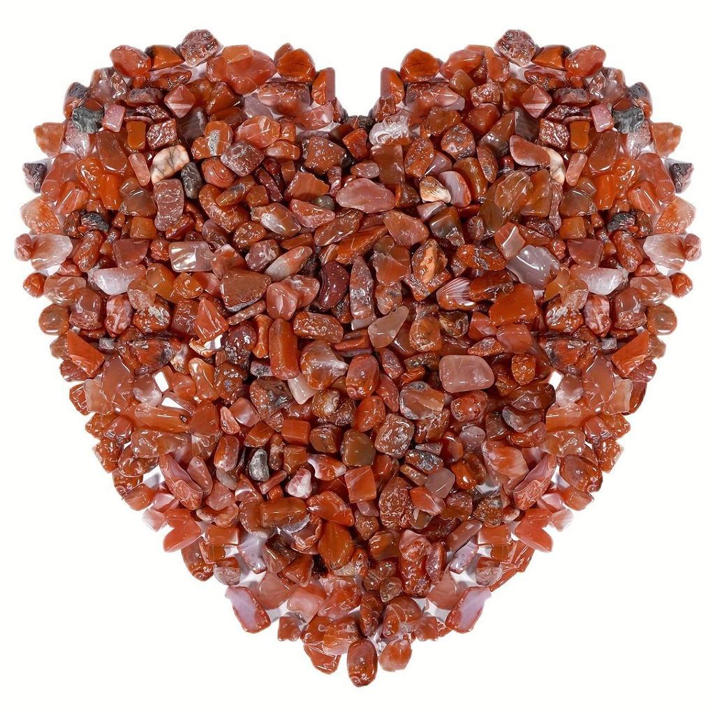 Natural Red Agate Stones for Crafts and Decor: Gravel for Bonsai, Fish Tanks, Nail Art, Phone Cases, and Educational Use.