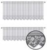 ZAZDROSKA ZAZDROSKA jacquard kitchen curtain in a crochet style, WHITE 300x120