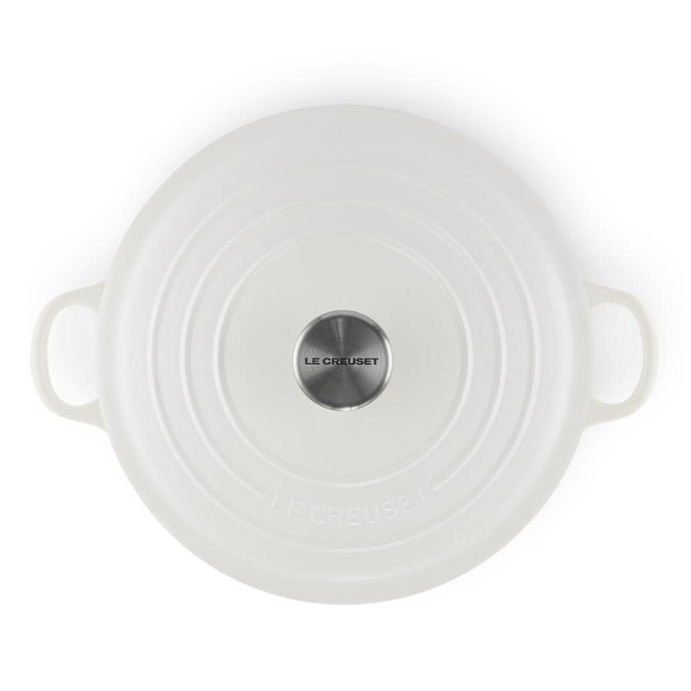 LE CREUSET Cast Iron Enamel Cocotte Ronde 24 Cotton and Oven Compatible Japanese Cm, Linen, Gas, Induction, [Official Product]