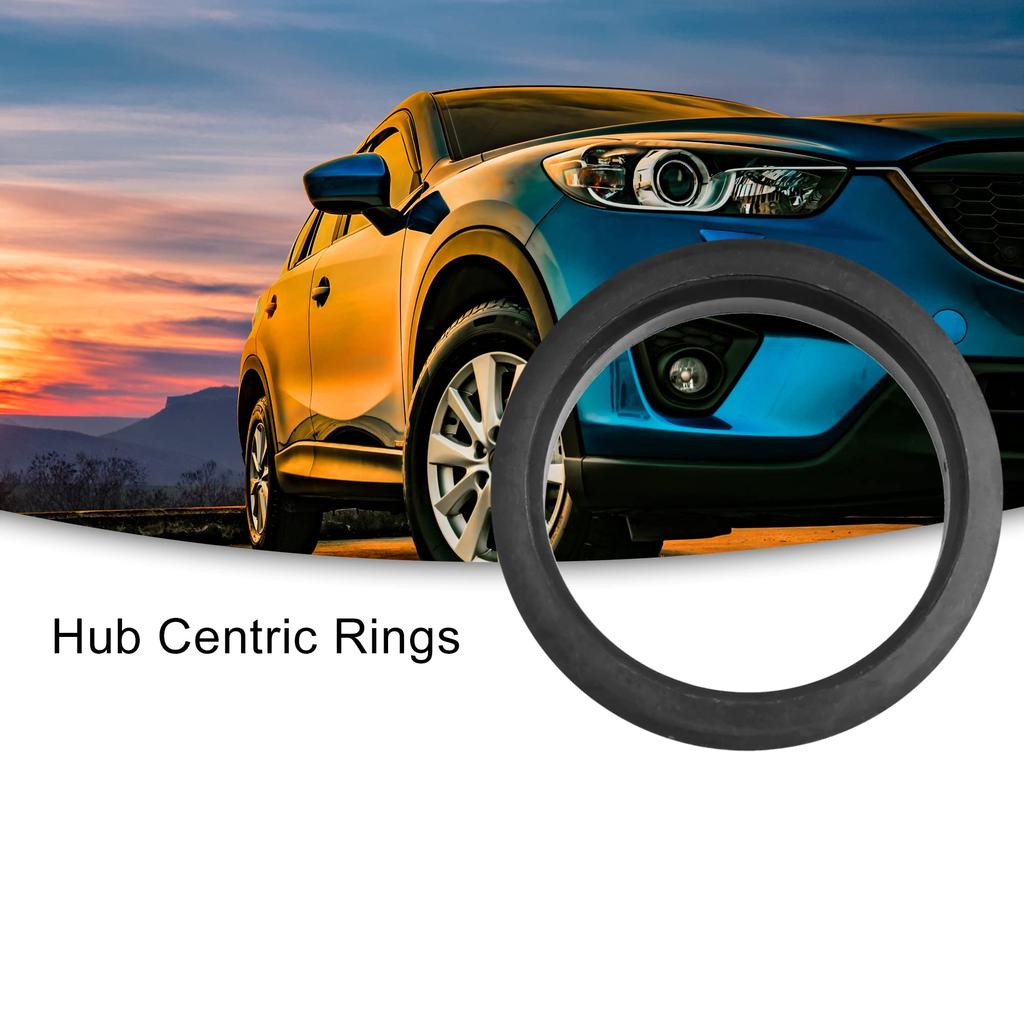ACROPIX Hub Centering Car 73.1mm -60.1mm Hub Centering Wheel Boacenter Black Pack of 4
