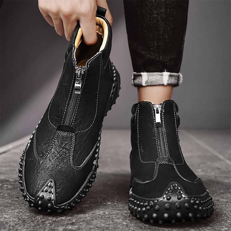 Autumn/ Winter Genuine Leather Men Shoes Waterproof Outdoor Men Boots Comfortable Men Walking Hiking Boots