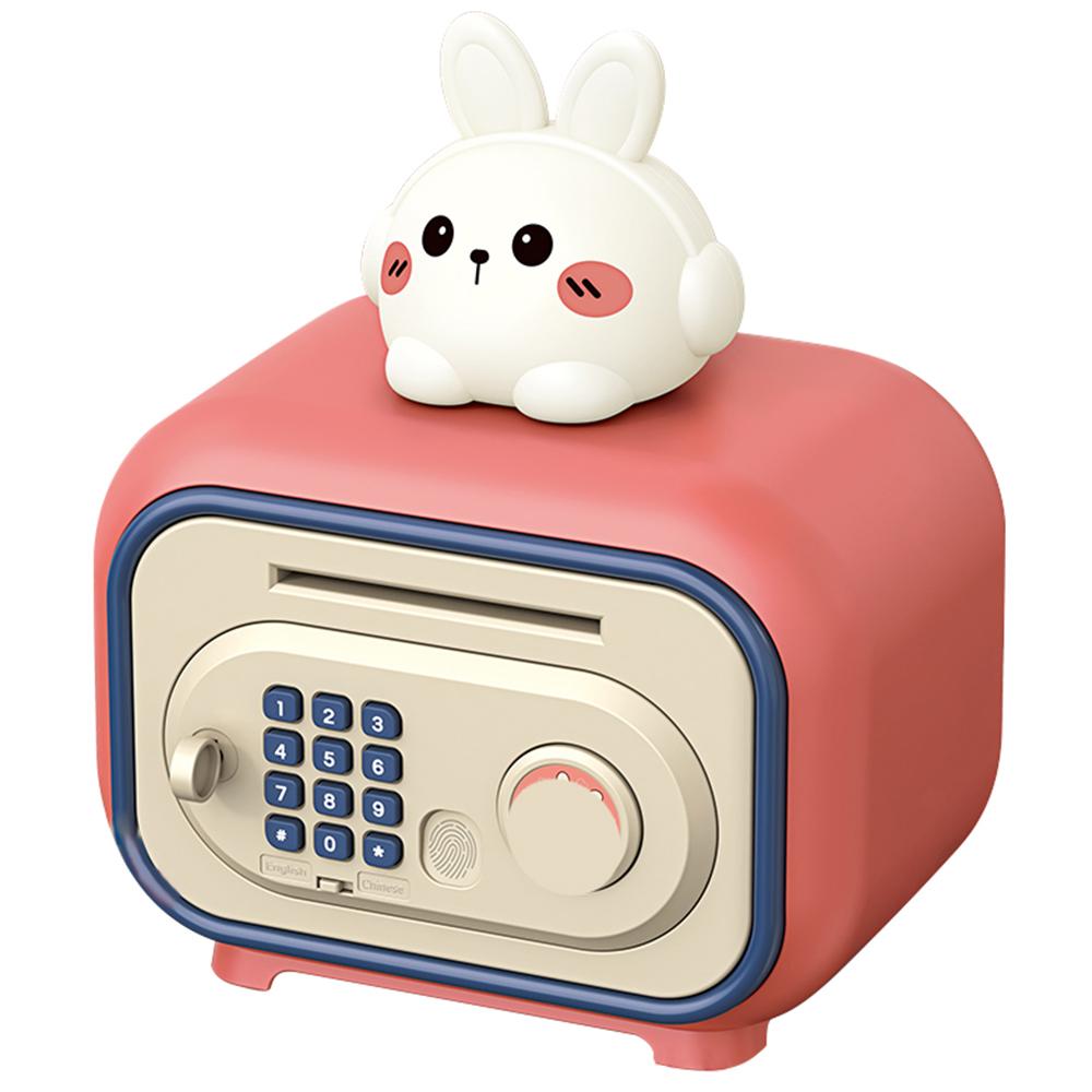 7606 Automatic Money Rolling ATM Deposit Machine Fingerprint/Key Unlock Piggy Bank Toy