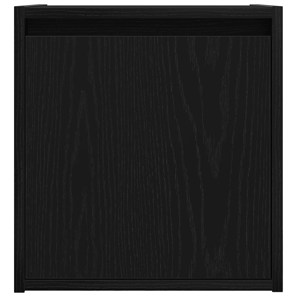 Wall Mounted Nightstand Black 38 X 34 X 40 Cm