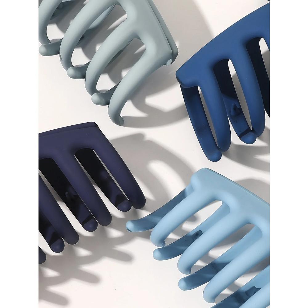 4 Pcs Large Mixed Colors Hair Claw Clips For Thin Hair Thick Hair Non-Slip Hair Grip Styling Accessories For Women And Girl Quality