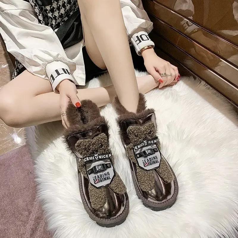 

Fashion Kawaii Elegant With Medium Heels Women s Ankle Snow Boots Cute Booties Shoes for Woman on Slip Fashion Winter Footwear 39 Goth 40 хаки