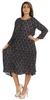 Bimba Printed Flared Midi Dress For Women Rayon Crepe Casual Summer Dress