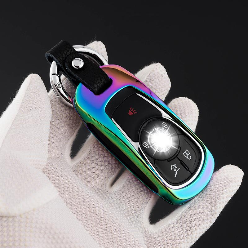 Compatible Key Case & Shell with Metal Keychain for 2016 New Buick LaCrosse Modification