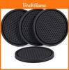 Kreative Runde PVC Tasse Auto Aufbewahrungsmatte Universal Rutschfester Auto Getränkehalter Schwarz