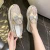 2026 Diamond Luxury Loafers Fashionable Diamonds Thick Bottom Flat Bottom Leisure Shoes Women's Casual Plus Size Shoes Zapatos