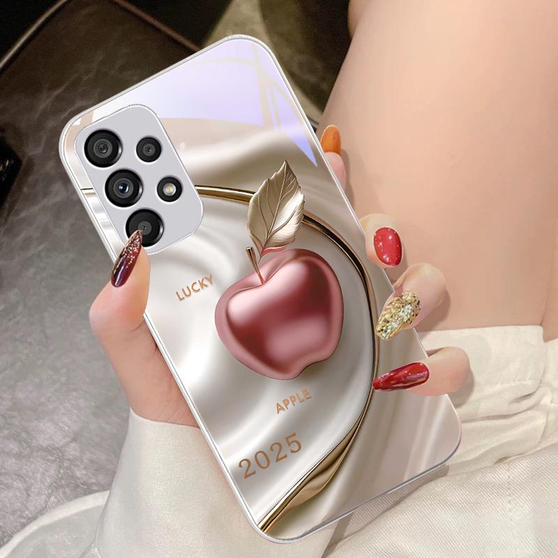 Oil Painting Of Applesr For Samsung Galaxy S10 4G S20 11E 30 S21 21 22 S24 Fe Pro S23 S25 Ultra 5G S9 Tempered Glass Phone Case