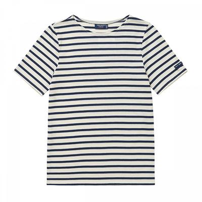 St. James 9863 Ecru Marine Levant Modern Stripe Unity Short Sleeve Tee