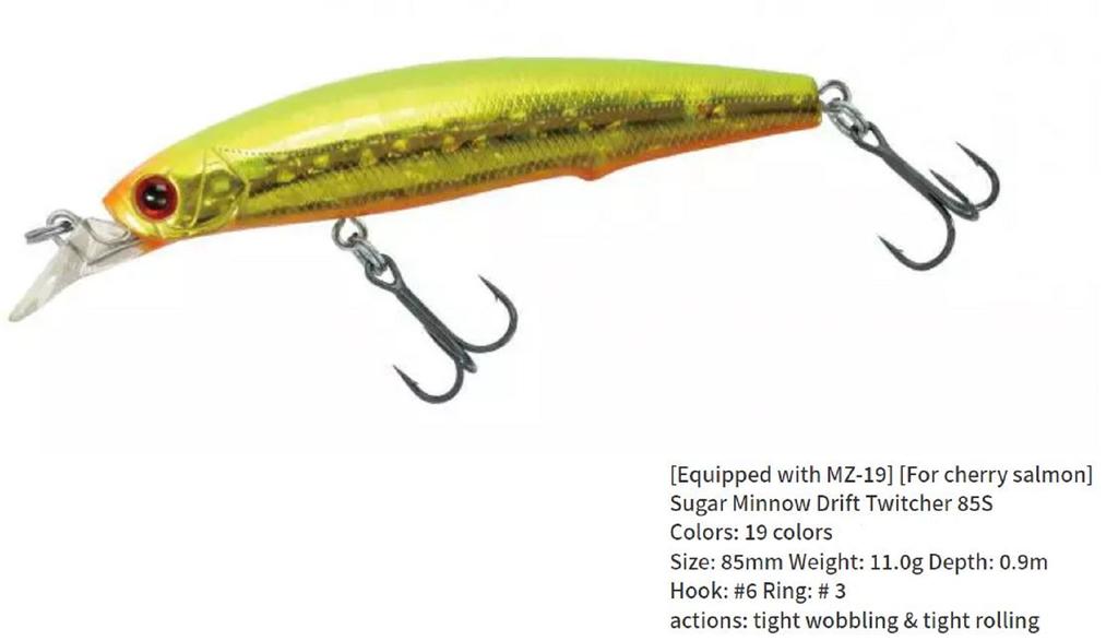 Bassday Sugar Minnow Drift Twitcher 85S Sinking Lure FL-396 (1709)