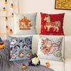 Festive Cartoon Chinese Dragon Print Pillow Case Comfort Sofa Bed Silky Elegant Invisible Zipper Decorative Cushion Cover