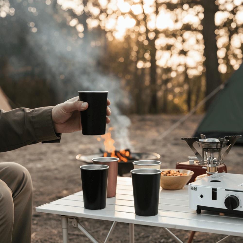 350ML Capacity Stainless Steel Cup Stainless Steel Tea Drink Cup Drinking Cup  Household Use
