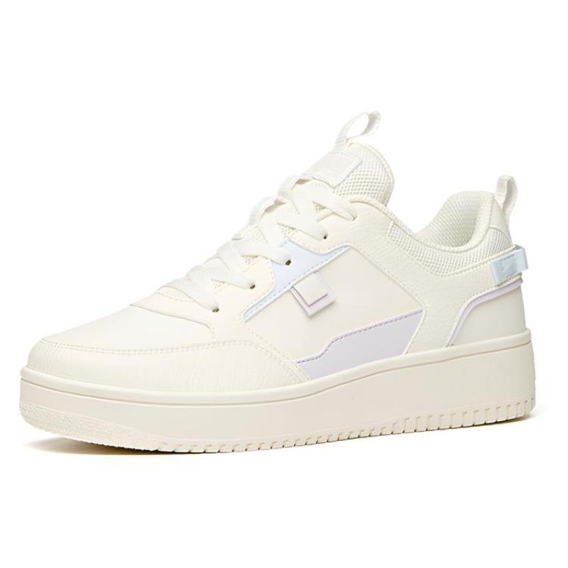 Anta Life Collection Slip Resistant Abrasion Resistant Low top Skateboard Shoes Women's White Purple Sneakers 922358066-22