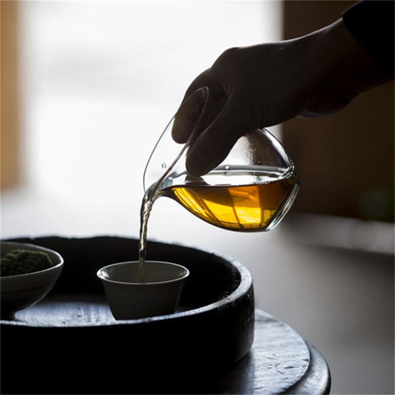 Japanischer Stil Glas Fair Cup Handgefertigt Kung Fu Tee Kanne Fair Becher Chahai Teetasse Set Zubehör Teegeschirr