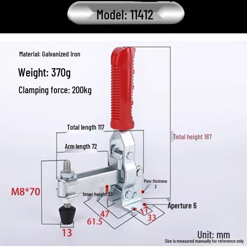 XB-101-A Adjustable 304 Stainless Steel Quick Latch Clamp for Workpiece Fixing