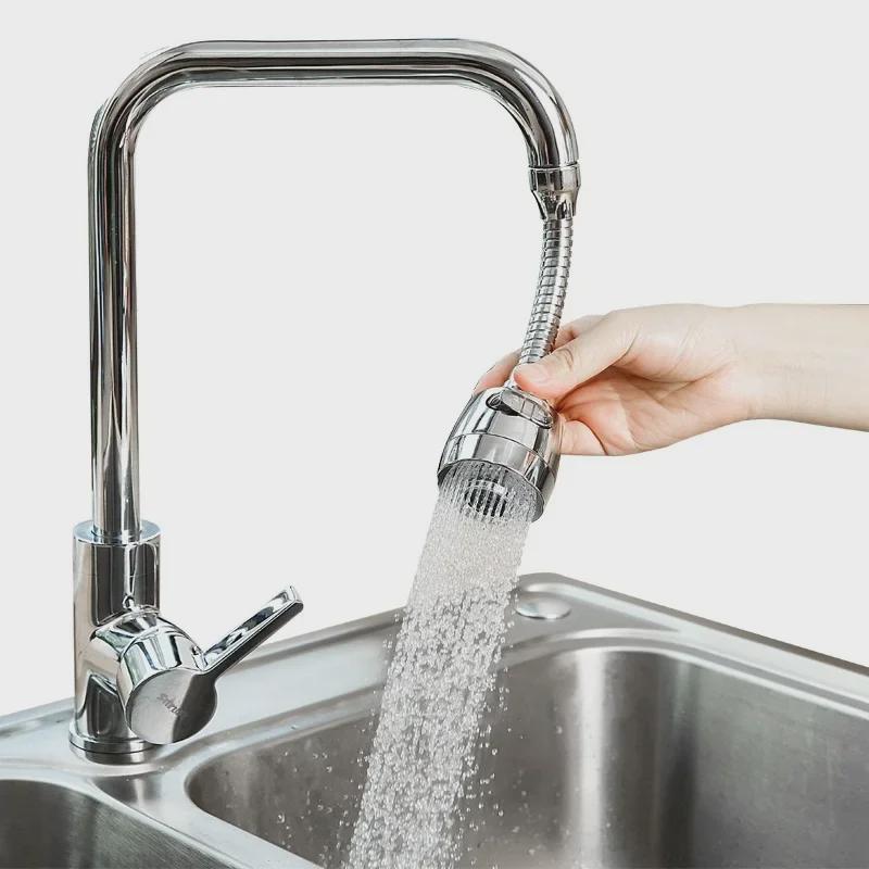 Universal Splash-Proof Kitchen Faucet Nozzle Extension with Bubble Filter