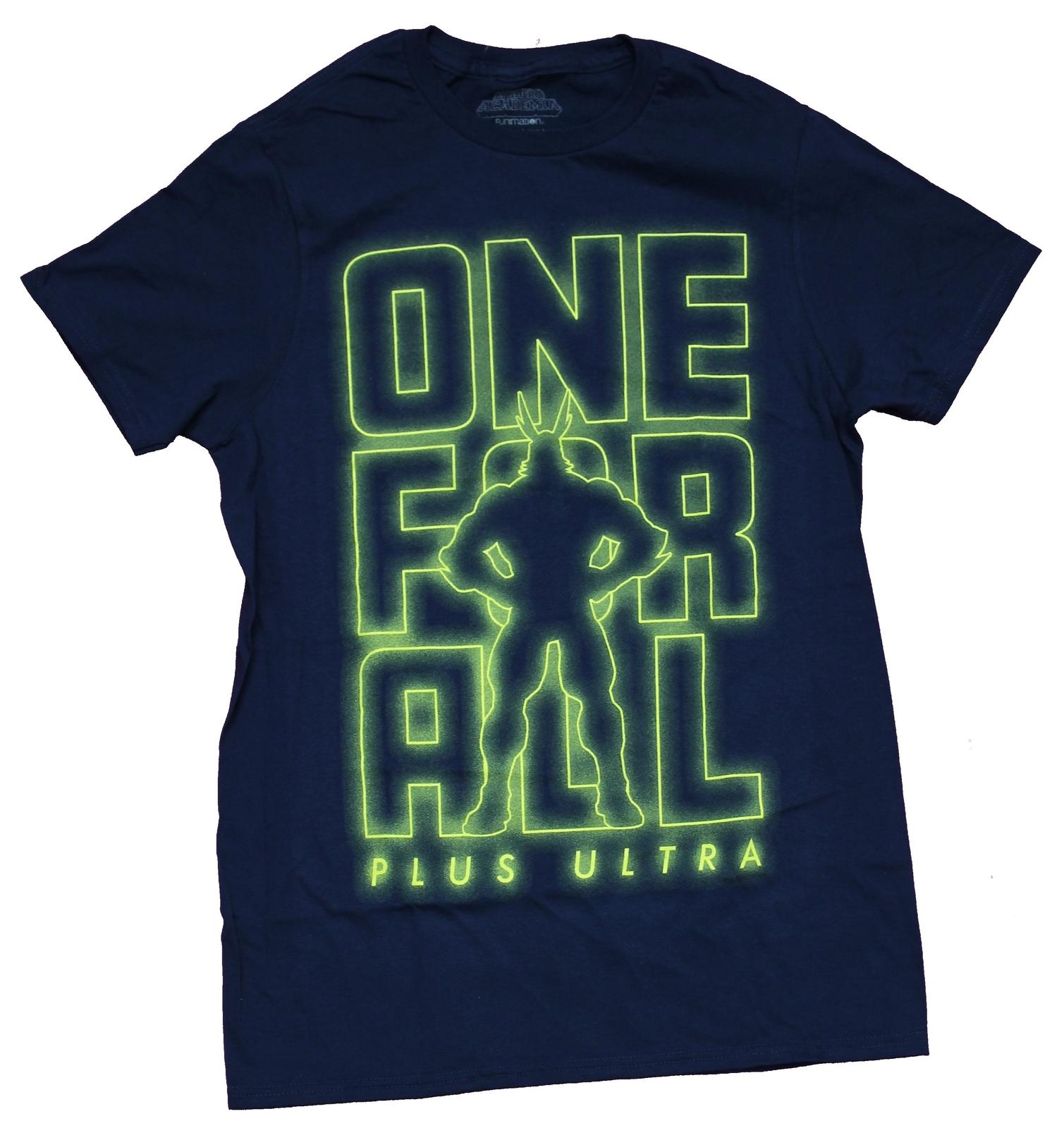 My Hero Academia Adult New T-shirt One For All Glowing All Might Outline M
