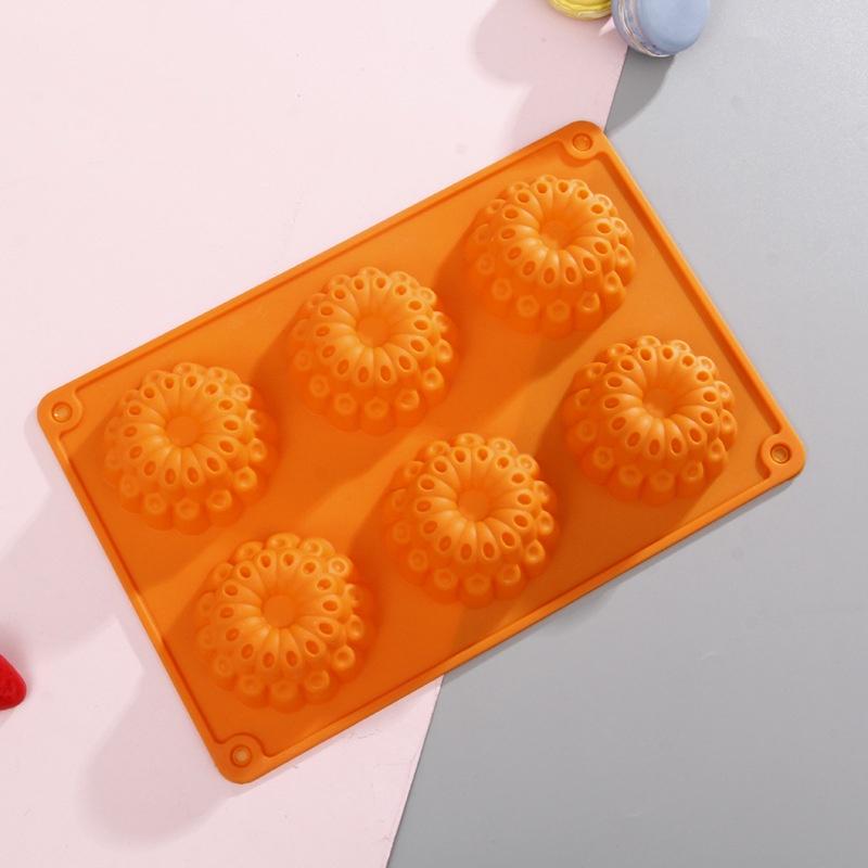 DIY Chocolate Jelly Pudding Cake Mould with 6 Silicone Ice Cream Decoration Ice Tray Mould