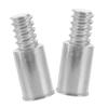 2 Pcs Aluminum Alloy Threaded Broom Handle End Extension Pole Attachment Mop Stick Tip Connector Cap For Rods Hardware