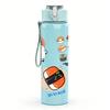 1PC Multiball Snack Pack Grid Layout 750ml Color Plastic Water Bottle Leakproof Flip Straw Lid For Sports Office Home Use
