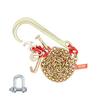 J Hook Chain, 5/16" X 6' G80 15" Long Shank J Hook Tow Chain with RTJ Cluster Hook & Grab Hook, 5400 Lbs Safe Working Load