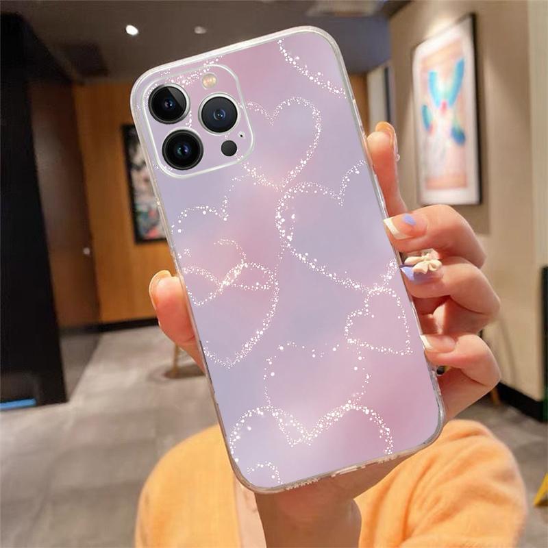 Phone Case For Iphone 17ProMax 17 Pro Air 16 15 14 13 Pro Max 16 15 14 13 Pro 15Plus Love Pink Heart