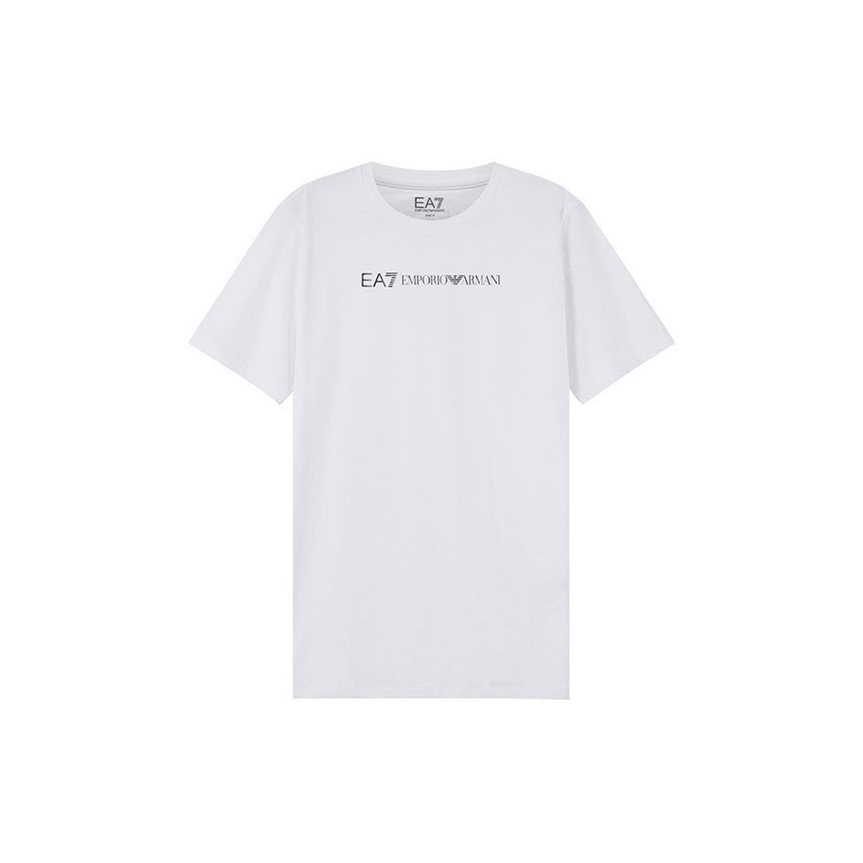 Emporio Armani EA7 Logo Letter Print Round Neck Short Sleeve T-Shirt Women tops 3RTT13-TJFKZ-0102 M