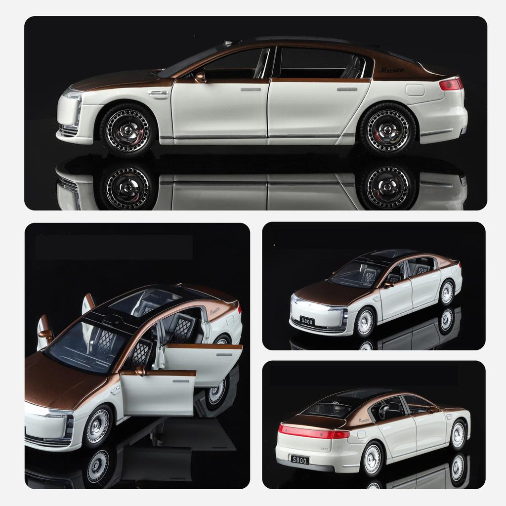 1:32 MAEXTRO S800 Alloy Luxy Model Diecast Metal New Energy Car Vehicles Car Model High Simulation Sound and Light Kids Toy Gift