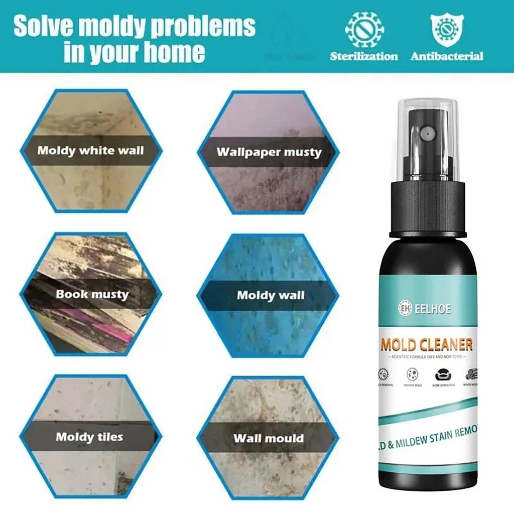 Mold Remover Spray Easy to Use Formula For Daily Maintenance For Home Restaurant  Removes Mold Moisture Absorbers 30/100ml