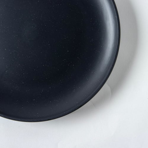 TarHong Coupe Dinner Plate, 27cm, Black, Shatter-Resistant Plastic, Microwave and Dishwasher Safe, Stylish, Cute, Lightweight, Perfect for Outdoors an