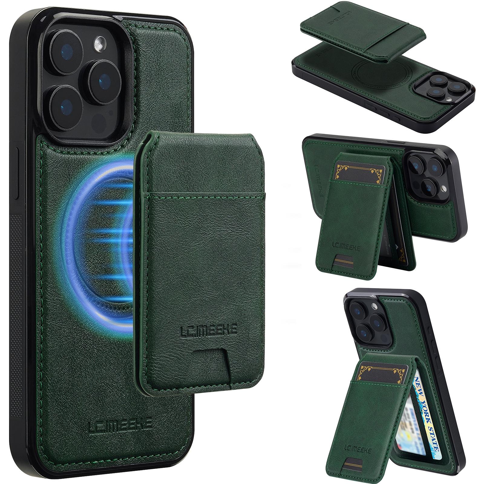 LC.IMEEKE L3 For iPhone 14 Pro Magnetic Case Detachable Card Holder Leather+TPU Mobile Cover C