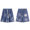 Mens Washed Vintage Loose Fit Cotton Blend T-Shirt Shorts Set Casual Outfit