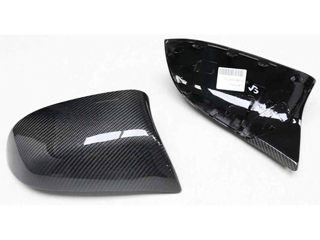 Carbon Fiber Rearview Mirror Cover for BMW X3, X4, X5, X6 (F25, F26, F15, F85, F95) - Horn Style.