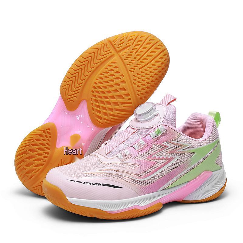 Unisex Indoor Sports Shoes: Badminton, Football, Tennis, Volleyball, Baseball - Rotary Buckle, Flat Design for Men, Women & Kids